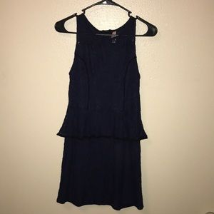 Navy blue peplum dress